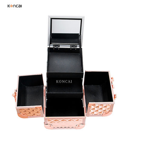 Buy Wholesale China Best Selling Rose Gold Abs Small Hard Case Makeup  Suitcase Beauty Box Vanity Case & Aluminum Beauty Case at USD 18.5