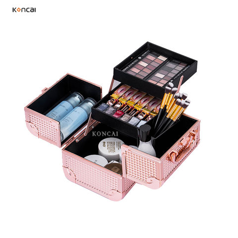 Buy Wholesale China Best Selling Rose Gold Abs Small Hard Case Makeup  Suitcase Beauty Box Vanity Case & Aluminum Beauty Case at USD 18.5