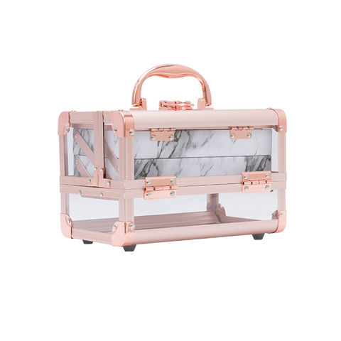 Buy Wholesale China Koncai Clear Acrylic Lightweight Makeup Suitcase  Organizer Box Cosmetic Vanity Case & Acrylic Beauty Case at USD 18.5