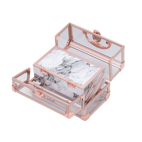 Buy Wholesale China Best Selling Rose Gold Abs Small Hard Case Makeup  Suitcase Beauty Box Vanity Case & Aluminum Beauty Case at USD 18.5