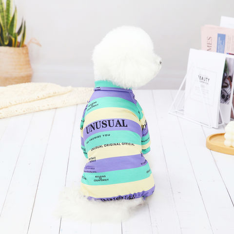Buy Wholesale China Pet Clothes For Small Dogs Soft Puppy Jumpsuit Striped  Letters Dog Pajamas Chihuahua Pug & Pet Clothes For Small Dogs at USD 2.2
