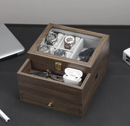 Men's Watch Box Jewelry Organizer Watch Storage Case Watch Case Desktop Organizer for Watches Supplier