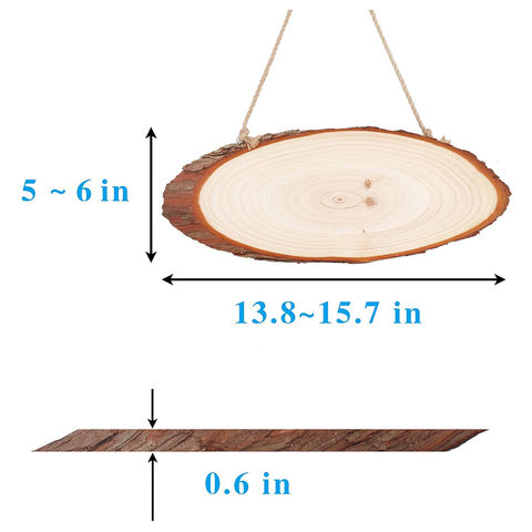 12 Pieces 12 Inch Wood Circles for Crafts - Unfinished Blank Wooden Circle,  Wood Slices for Painting, Home, Party, Holiday Decor