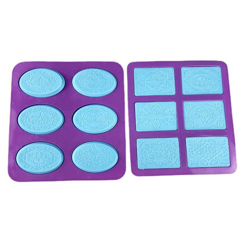 Buy Wholesale China Silicone Soap Molds 6 Grids Oval Rectangle