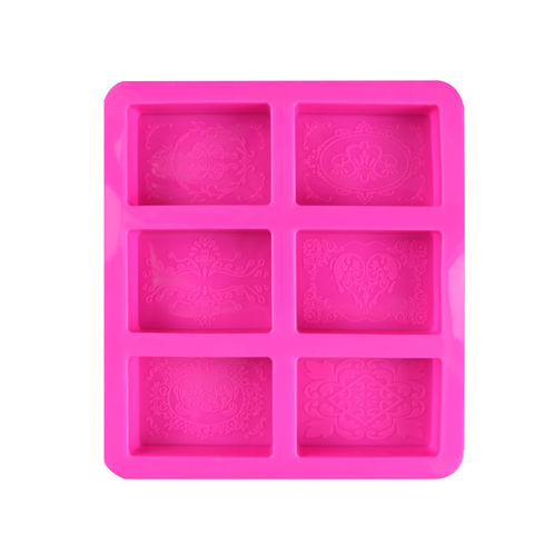 Kiplyki Wholesale Six Consecutive Oval Soap Molds, New Silicone Soap Molds,  Lace Pattern Molds 