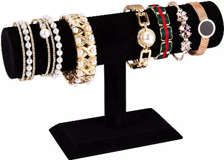 China Retail Store Bangle Holder Wood Watch And Bracelet T Bar Display Stand  Manufacturer and Supplier