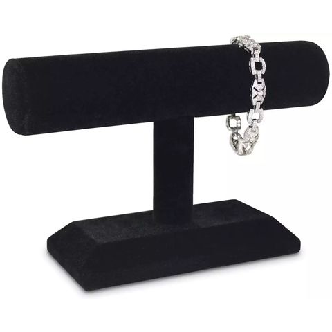 Black Velvet Bracelet & Necklace Jewelry Display Holder 3-Tier