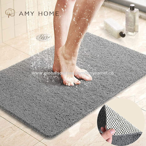 Shower Mat Non Slip Anti Mould Pvc Machine Washable Bath Mats For Inside  Shower-60 40 Cm (gray)