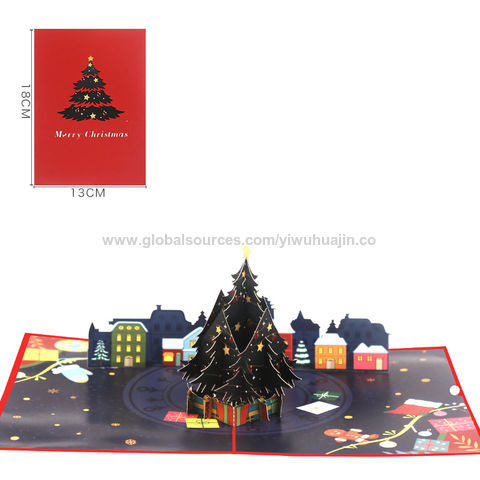Cartes De Noël 3D Pop Up Cartes De Voeux Vacances Cadeaux Pour