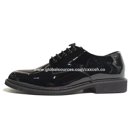 Buy Wholesale China Military Black Shining Office Leather Shoes