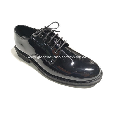 Buy Wholesale China Military Black Shining Office Leather Shoes