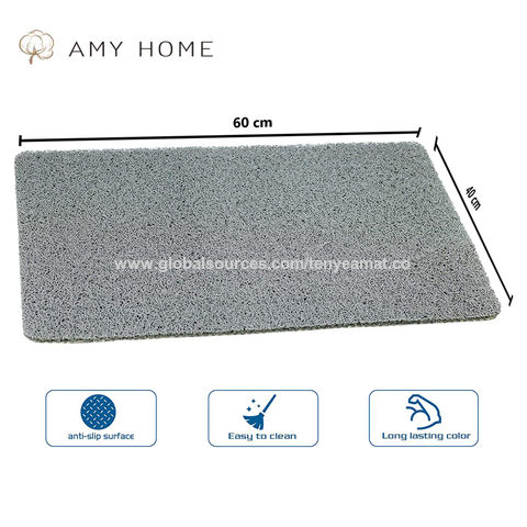 Non-Slip Shower Mat with Drain Bath Mat Quick Drying PVC Loofah for Tub  Shower Bathroom Phthalate Free