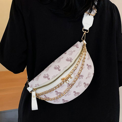 Women's Crossbody Chest Bags Luxury Designer Chain Fanny Pack