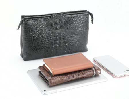 Fashion Men's PU wallets Multi card position, large capacity pouch style with wristlet supplier