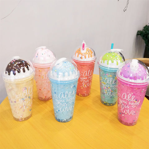 Buy Wholesale China Plastic Tumbler With Straw Oem Reusable Double Wall  Frosted Milk Tea Juice Drinking Cup & Plastic Tumbler With Straw at USD  2.84