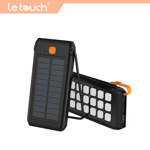 Solar Power Bank with a flashlight and compass 10000mAh 3,7V
