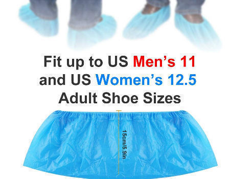 thumbnail interactive-video image 1 of A-I-A Non-Skid Disposable Shoe Covers - 100 Pack, Men's Size 11 1 of 2