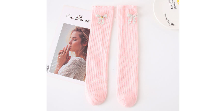Children's socks in spring autumn new style girl stockings lovely bowknot stockings baby supplier