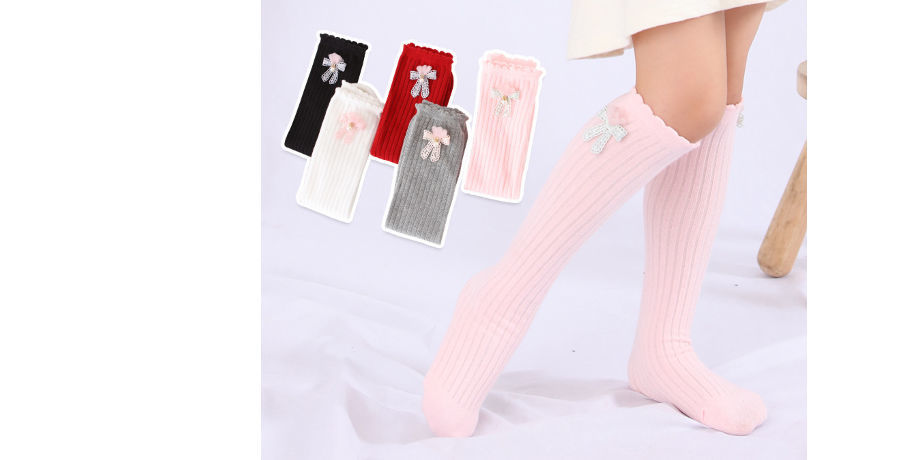 Children's socks in spring autumn new style girl stockings lovely bowknot stockings baby supplier