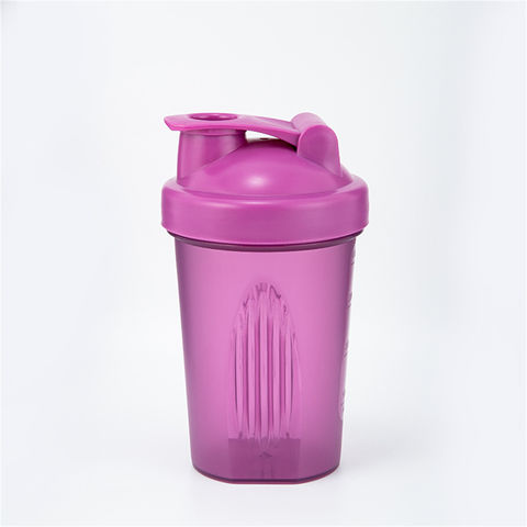 1pc Meal Replacement Shakes Mixing Cup With Scale, Protein Shaker Bottle,  Sport Water Bottle, Purple