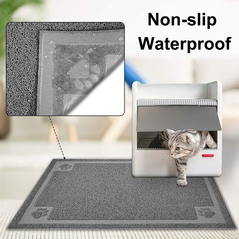 Alfombra de arena para gatos para caja de arena | lavable fácil de limpiar  con control de dispersión – Traps Litter – Suave en patas