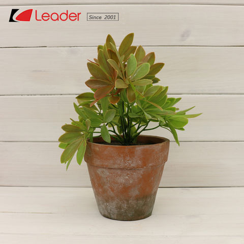 Buy Wholesale China Exquisite Cement Pot With Artificial Plant For