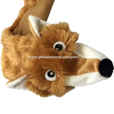 Buy Wholesale China Large Skinny No Stuffing Squeaky Plush Dog Toy Fox For  Small And Medium Dogs & Pink Plush Fox Toys at USD 1.2