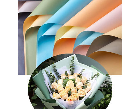 Double-sided Flower Wrapping Paper Two-Toned Waterproof Korean