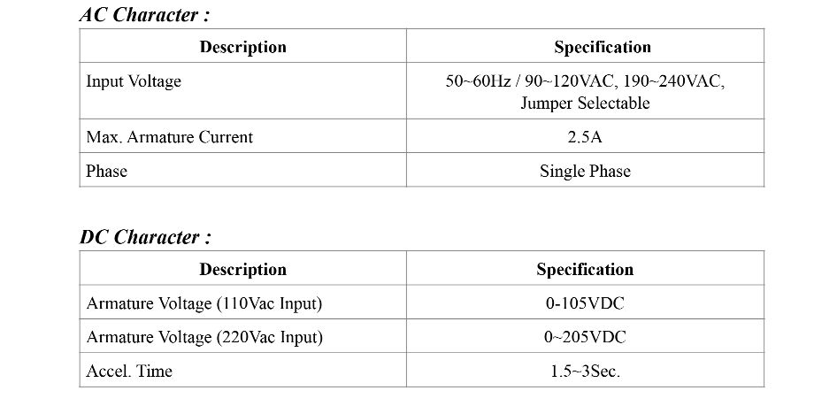 DC MOTOR SPEED CONTROLLER (DC110/DC220), DC Motor Electronic Brake ...