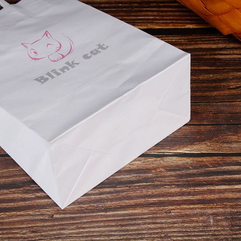 Custom White Gift Paper Bags