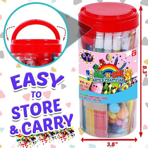Buy Wholesale China Hot Sales 1000pcs Assorted All In One Arts And Crafts  Jar Kids Craft Set For Diy Projects & Diy Art Craft Kit at USD 3.9