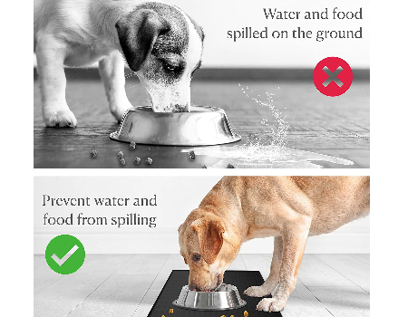 Buy Wholesale China Deluxe Black Waterproof Silicone Placemat For Floors,  Cat Dog Feeding Bowl Mats(19x12) & Pet Mats at USD 1.79