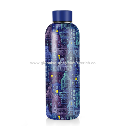 Stainless Steel Water Bottle Sparkly Blue And Purple