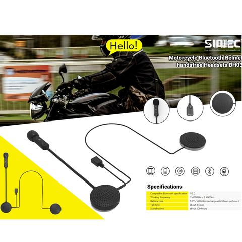 Compre Auriculares De Motocicleta Bluetooth Para Casco De Motocicleta  Música Streaming Manos Libres Hablando y Auriculares Moto Bluetooth de  China por 7.5 USD