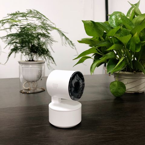 Nouvelle caméra Wi-Fi sans fil HD Caméra de surveillance intérieure à  domicile avec détecteur de mouvement de vision nocturne-Blanc