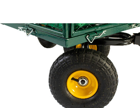 Four Wheel Garden Tool Cart Platform Welding Mesh Cart Supplier