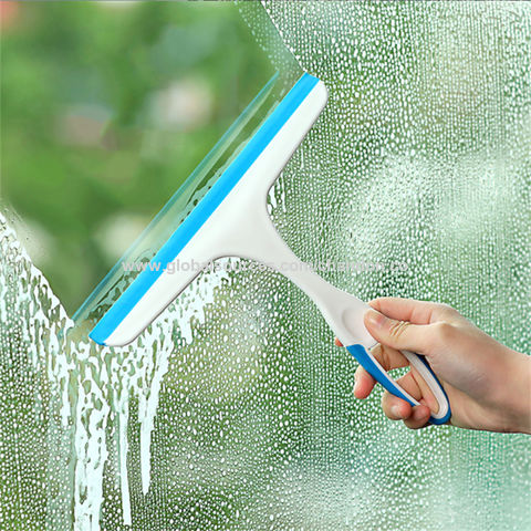 3 In 1 Screen Window Cleaning Brush Scraper Mirror Glass Cleaner Squeegee  With Gap Brush For Bathroom Household Cleaning Tool