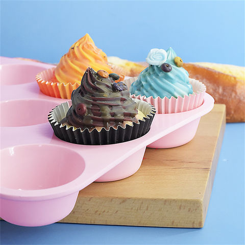 Buy Wholesale China Silicone Muffin Pan Different Shape Color Dot Design  Non-stick Kitchen Toast Cake Baking Mould & Silicone Muffin Pan at USD 2.04