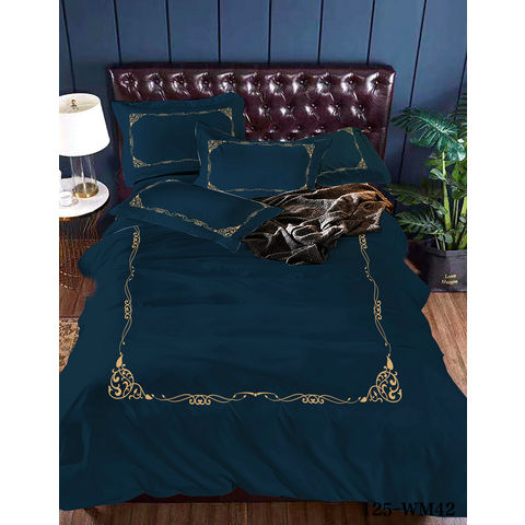 Juegos de ropa de cama de edredón con estampado de funda nórdica, sin  sábanas, tamaño: 150X200 cm-2PCS (azul pavo real)