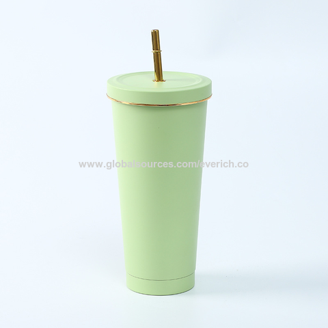 Buy Wholesale China Plastic Double Wall Tumbler Wholesale Matte Studded  Grid Collection Cup With Lid Straw & Tumblers at USD 1.89