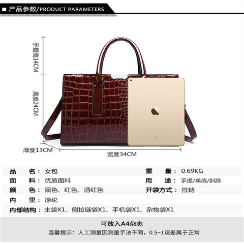 Buy Wholesale China Custom 2021 Fall Women Crocodile Real Genuine Leather Ladies  Croc Skin Handbags & Handbags at USD 7.5