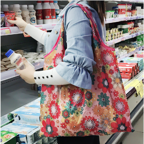 Lot de 2 Sac de Courses Réutilisables, Grand Sacs d'Épicerie Sac de Courses Pliable avec Poignée pour le Shopping, Pique-nique, Voyage, Plage, Cadeau | Leroy Merlin