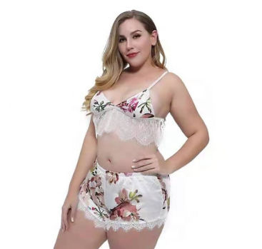 New White Transparent Women Bra And Panties Set Lingerie Sexy Plus
