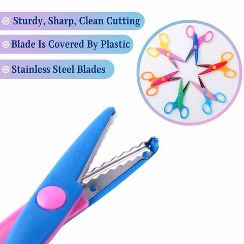 Buy Wholesale China Art Scissors,6 Pack Plastic Design Safety Crafts  Creative Scissors For Kids & Craft Scissors at USD 7.59