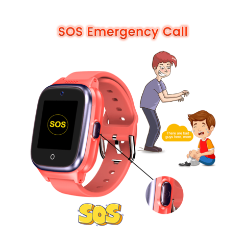 Wonlex 4G Kids Smartwatch with SIM Card, GPS Smart Watch for Kids, 1.4  Touch Screen Phone Watch with Video Calls, Voice Chat, SOS, Camera,  Pedometer