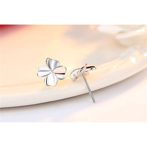 Buy Wholesale China S999 Sterling Silver Earrings Female Temperament Simple  And Small Earrings Ear Holes Anti-blockings9 & 999 Silver Earrings at USD  3.49