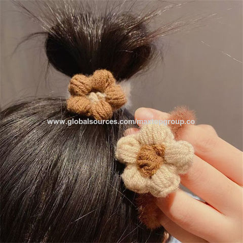 Cute Elastic Hair Ties Headwear Solid Color Meatball Head Hair Bun Hair  Ring Hair Accessories Women Hair Claw Fruit Hair Scrunchies Korean Style  Hair