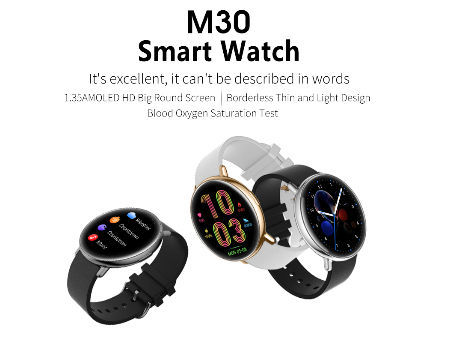 New Design Amoled Display Smartwatch M30 1.35 Inch Round Screen Custom  Watch Face Smartwatch, smart band Wristwatch smart bracelet - Buy China  smart watch on Globalsources.com