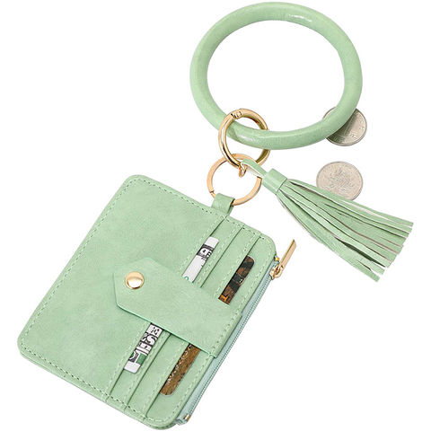 Wristlet Keychain + Wallet Card Holder For Women & Men - RFID Front Pocket  Card Holder Wallet + Key Chain Holder, Can Be Used As A Gift For Family,  Friends, Etc. | SHEIN USA