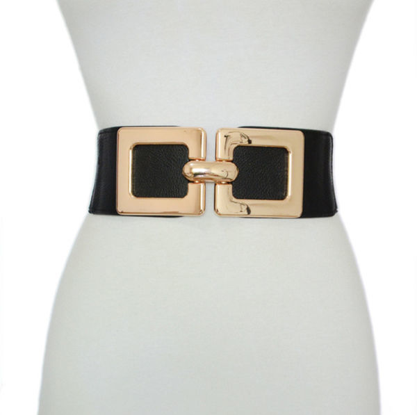 Waist Square Buckle Elastic Belt Girdle 